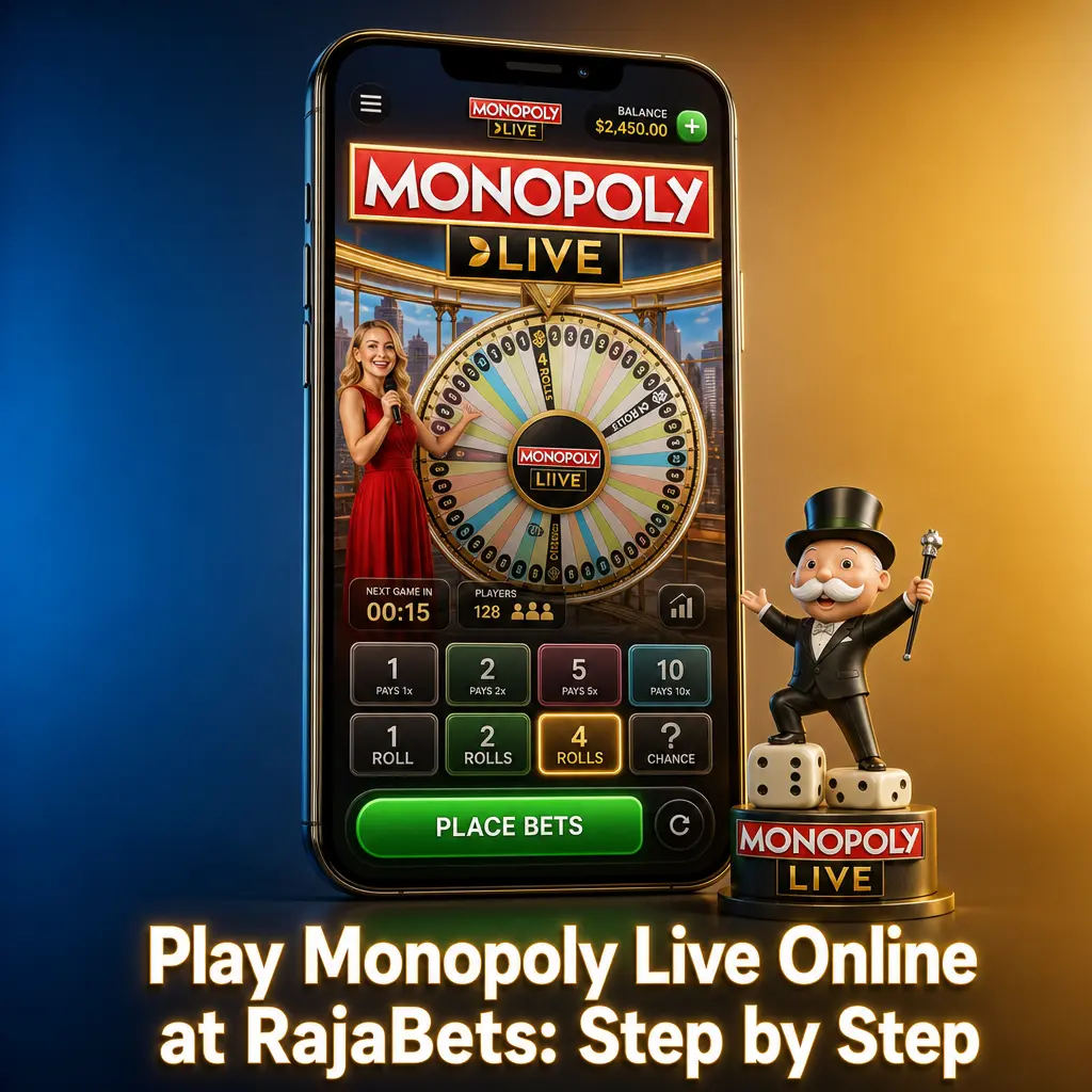 Registering and depositing at RajaBets to play Monopoly Live