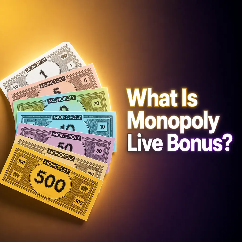 Monopoly Live bonus wheel on a casino screen